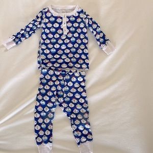 Roberta Roller Rabbit Holiday Snowman Christmas pajamas 12-18M